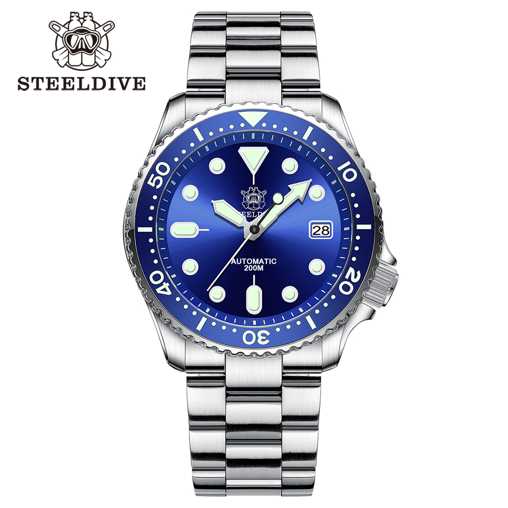 STEELDIVE Official SD1973 Swiss Luminous Ceramic Bezel Insert Sapphire Glass 200mm Waterproof 41.2mm NH35 Mens Dive Watch