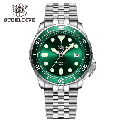 STEELDIVE Official SD1973 Swiss Luminous Ceramic Bezel Insert Sapphire Glass 200mm Waterproof 41.2mm NH35 Mens Dive Watch