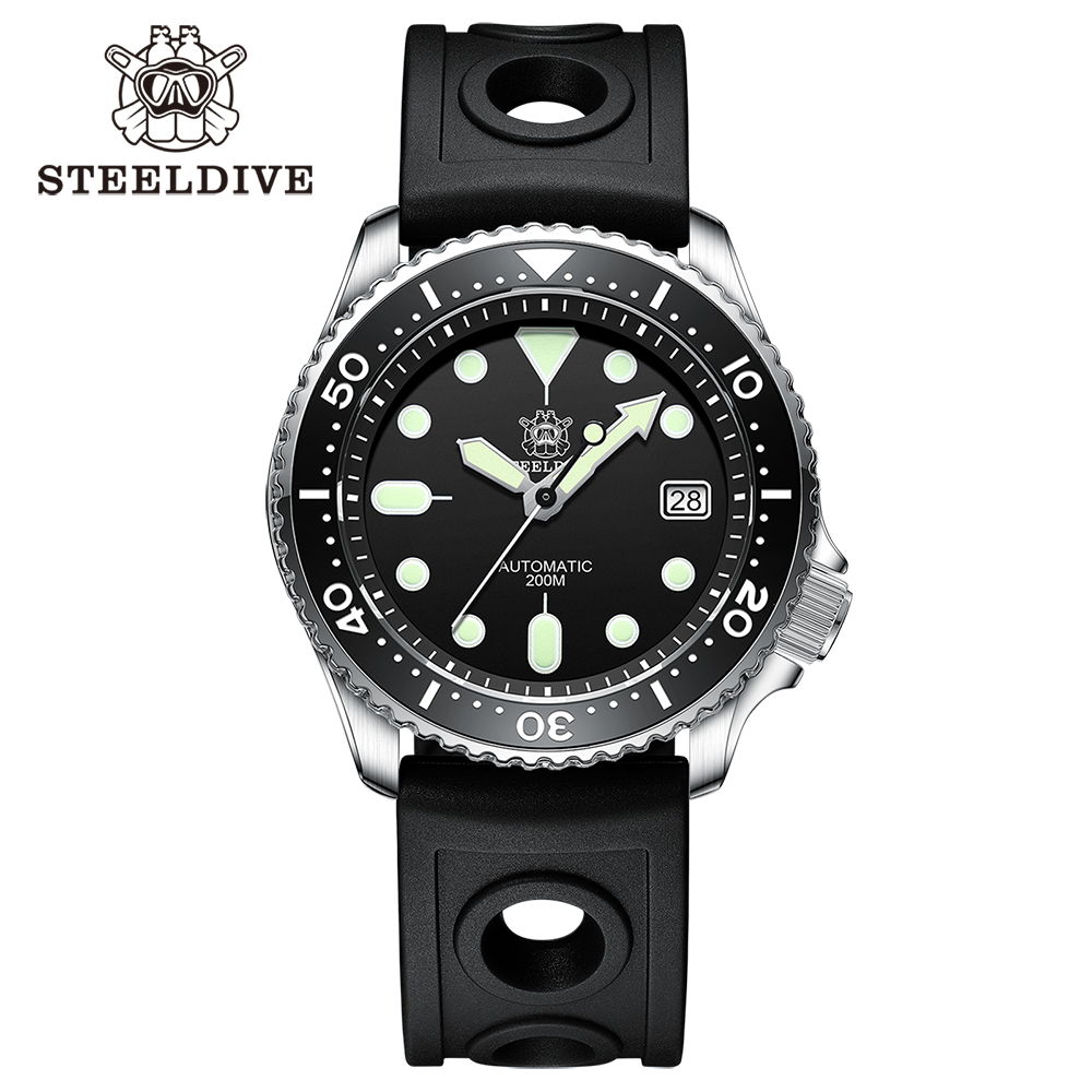 STEELDIVE Official SD1973 Swiss Luminous Ceramic Bezel Insert Sapphire Glass 200mm Waterproof 41.2mm NH35 Mens Dive Watch