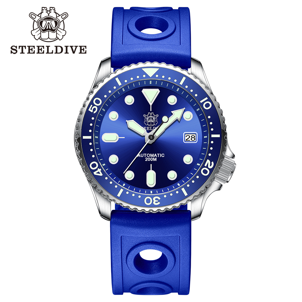 STEELDIVE Official SD1973 Swiss Luminous Ceramic Bezel Insert Sapphire Glass 200mm Waterproof 41.2mm NH35 Mens Dive Watch