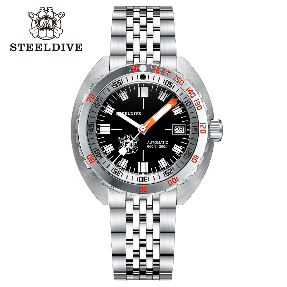 STEELDIVE Official SD1967 200M Waterproof 43mm Case Sapphire Glass NH35 Automatic Movement Mens Dive Watch