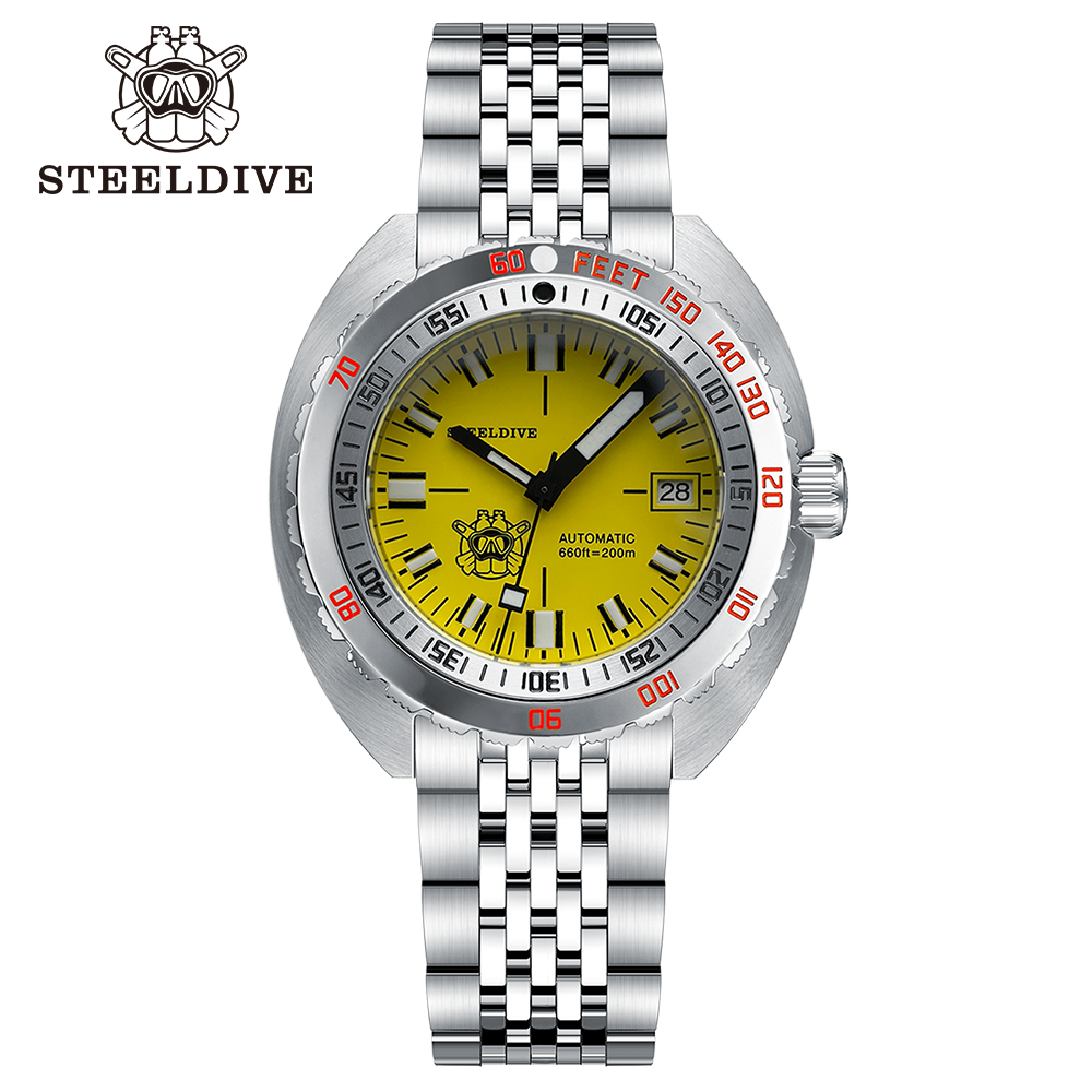 STEELDIVE Official SD1967 200M Waterproof 43mm Case Sapphire Glass NH35 Automatic Movement Mens Dive Watch