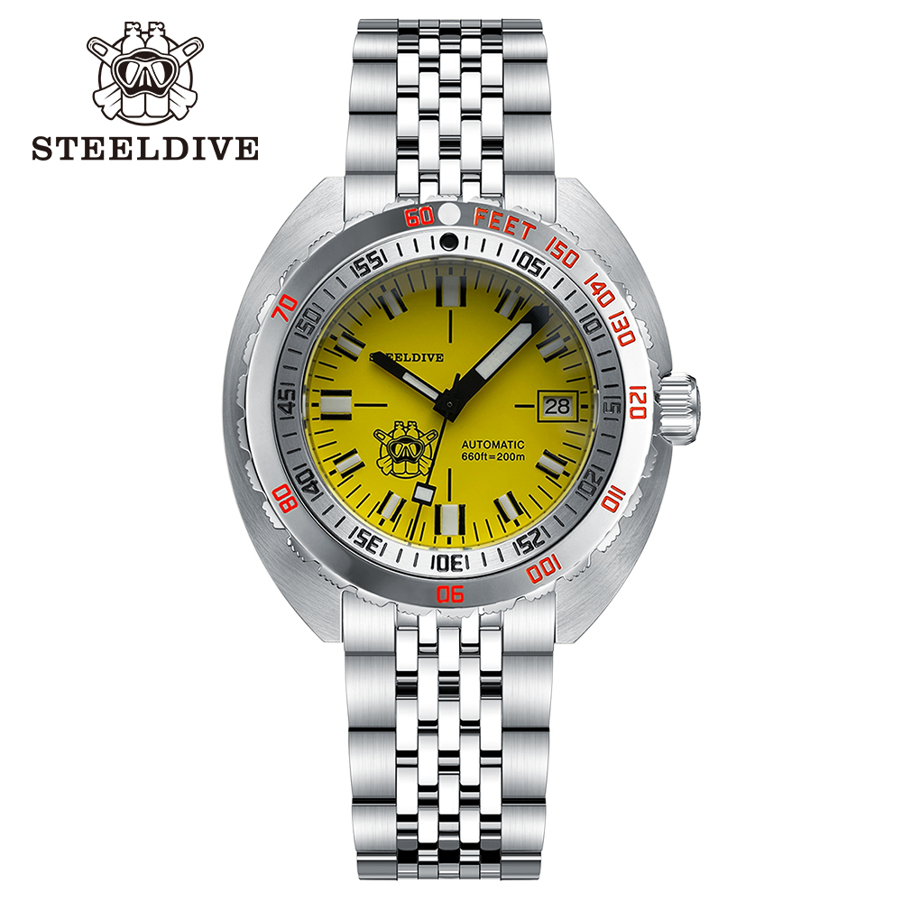 STEELDIVE Official SD1967 200M Waterproof 43mm Case Sapphire Glass NH35 Automatic Movement Mens Dive Watch