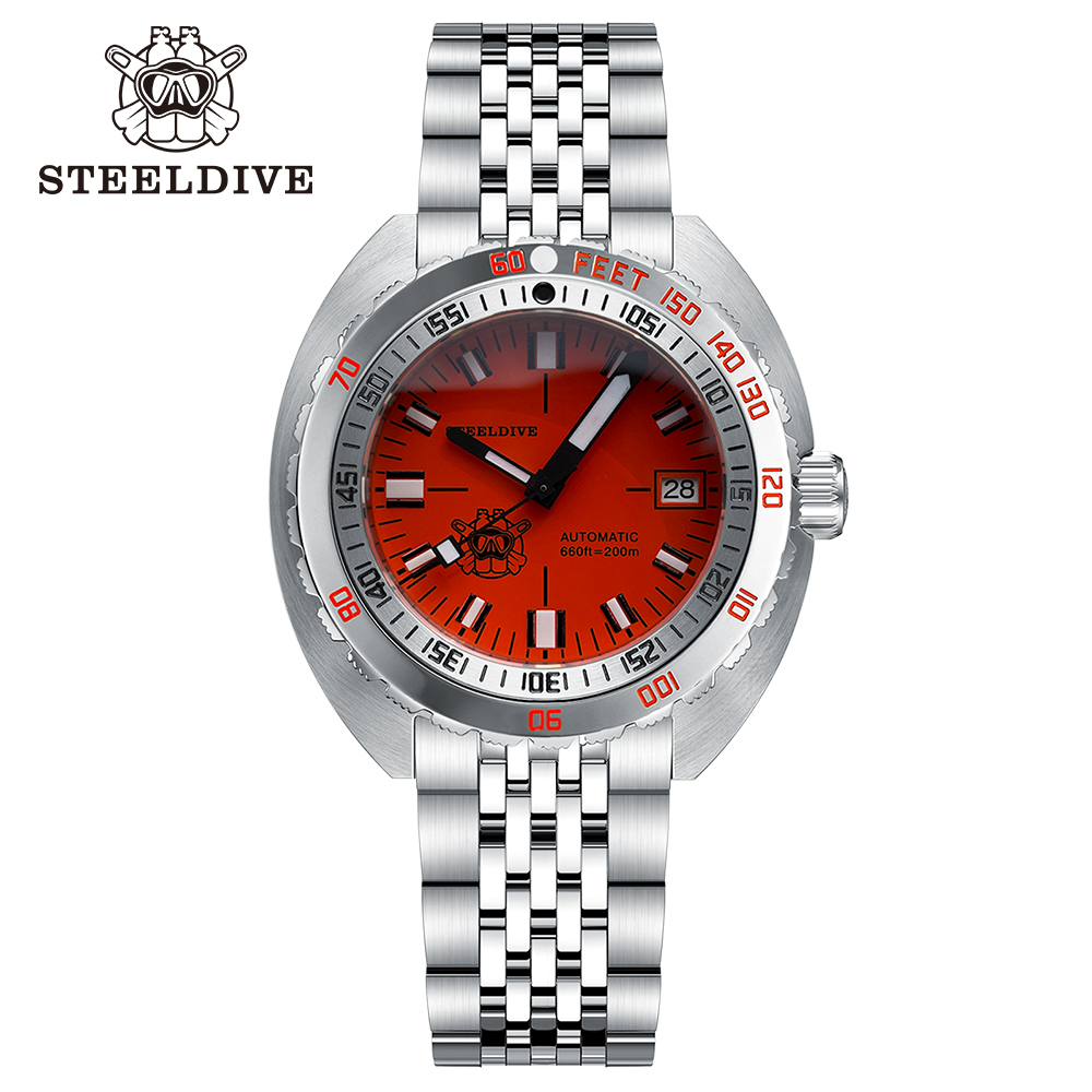 STEELDIVE Official SD1967 200M Waterproof 43mm Case Sapphire Glass NH35 Automatic Movement Mens Dive Watch