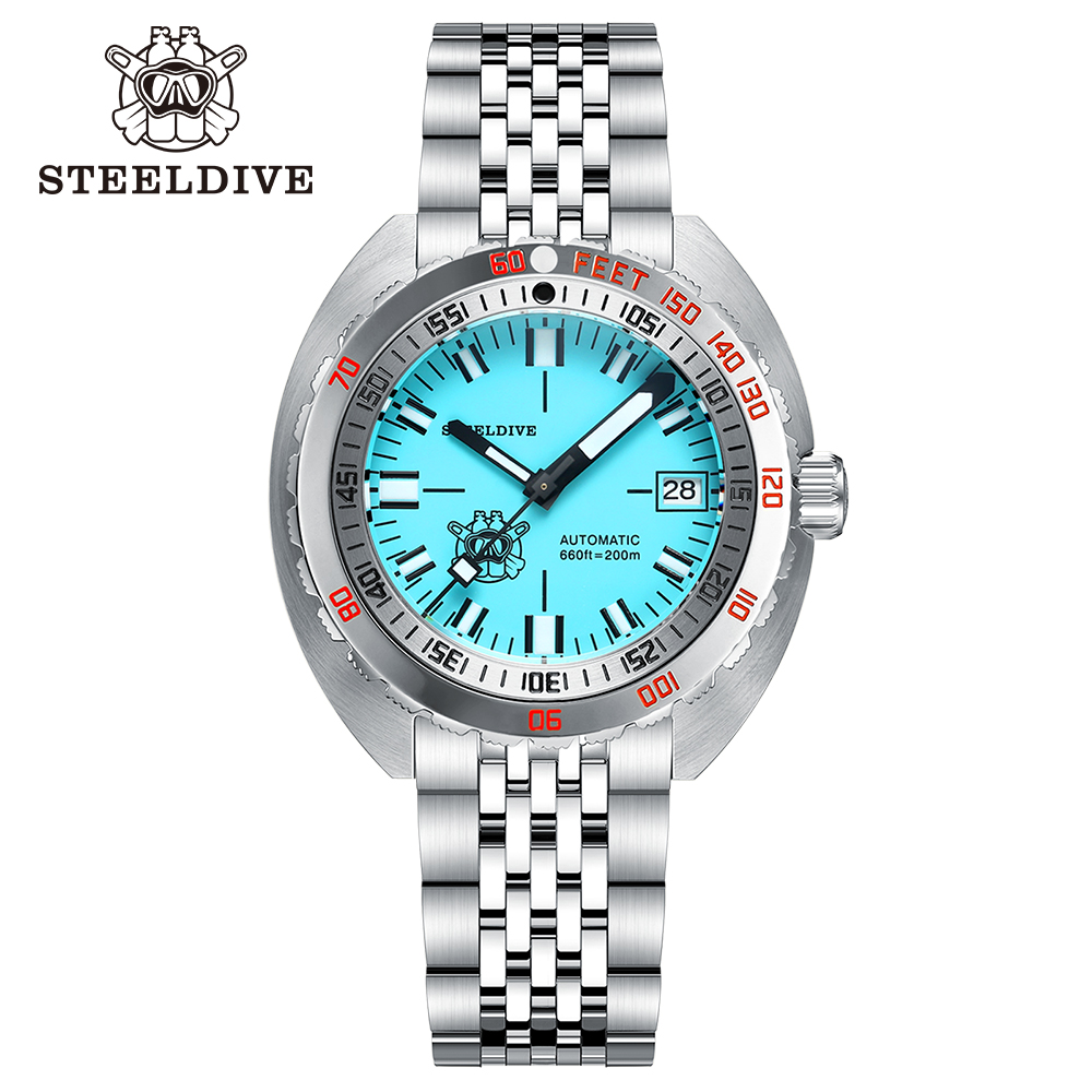 STEELDIVE Official SD1967 200M Waterproof 43mm Case Sapphire Glass NH35 Automatic Movement Mens Dive Watch