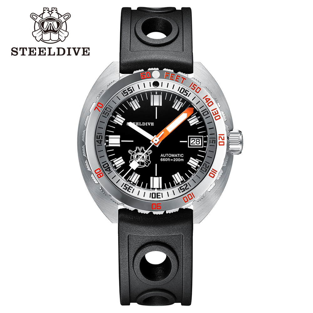 STEELDIVE Official SD1967 200M Waterproof 43mm Case Sapphire Glass NH35 Automatic Movement Mens Dive Watch