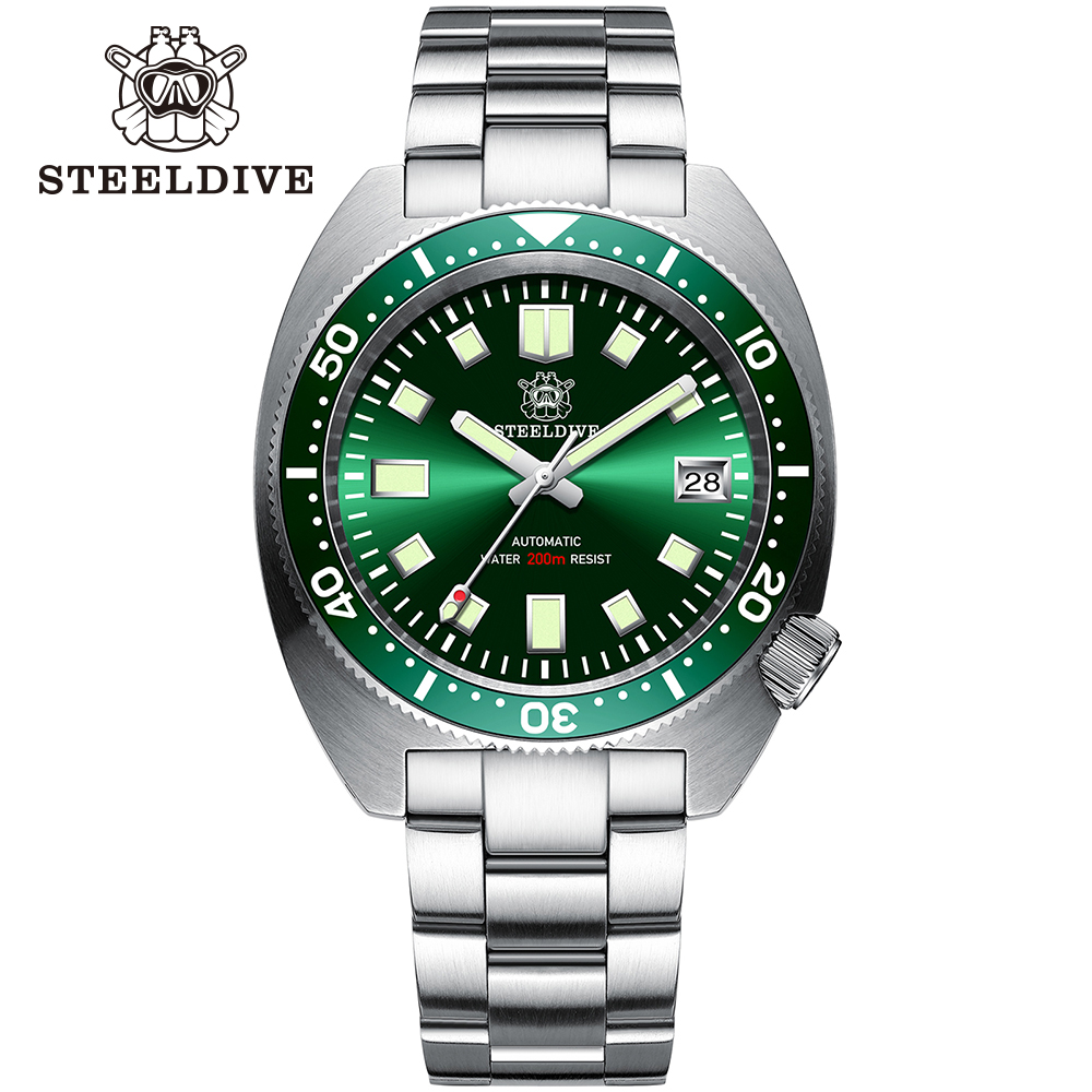STEELDIVE Official SD1977 42mm 6105/8000 Slim Turtle on Bracelet