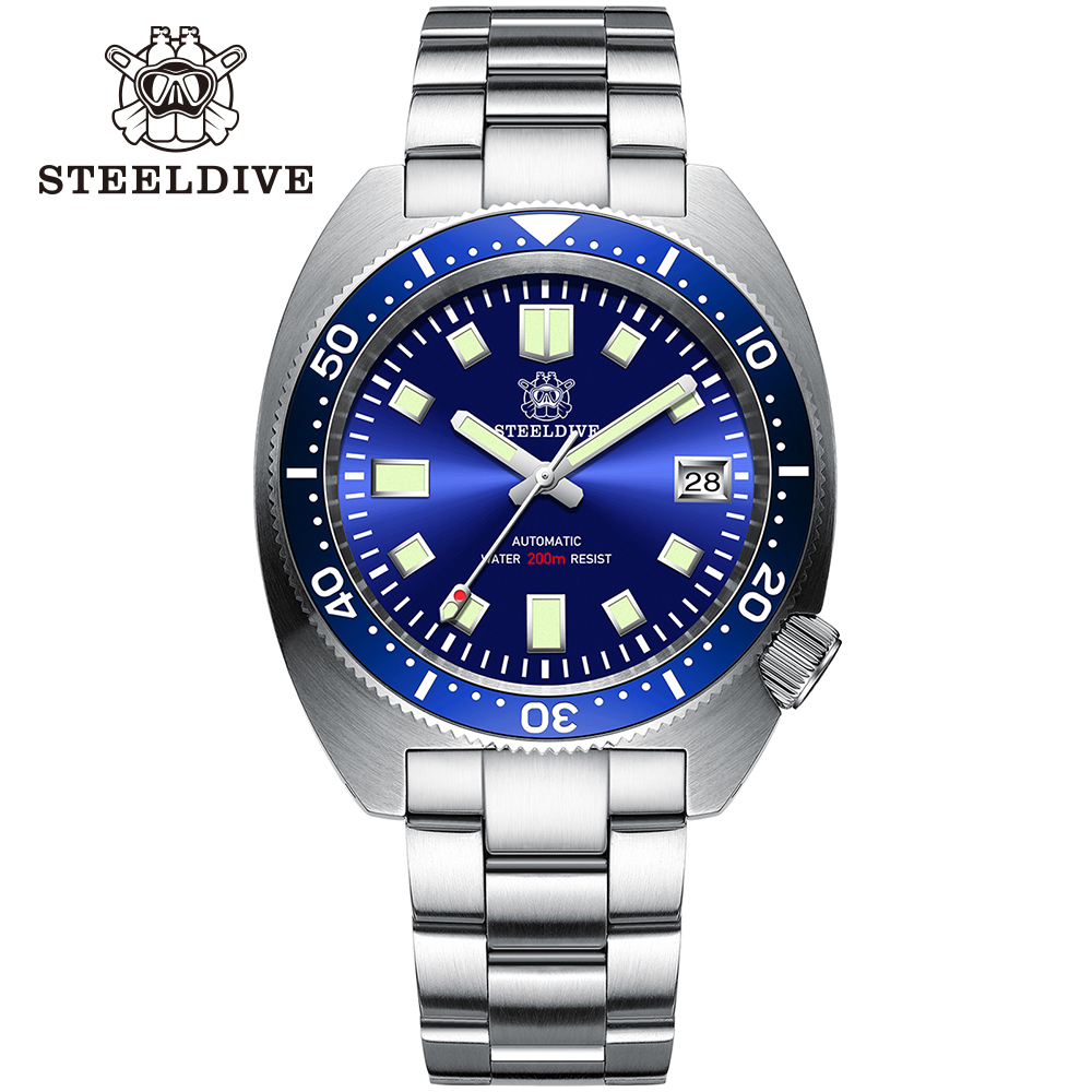 STEELDIVE Official SD1977 42mm 6105/8000 Slim Turtle on Bracelet