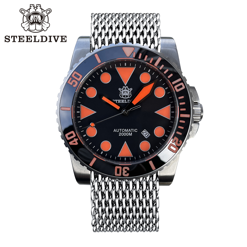 2025 New Arrival STEELDIVE Mens Watch SD1987 46.5MM Steel Case Super L