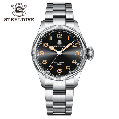 STEELDIVE Official SD1906 Simple Design 200M NH35 Automatic Dive Watch