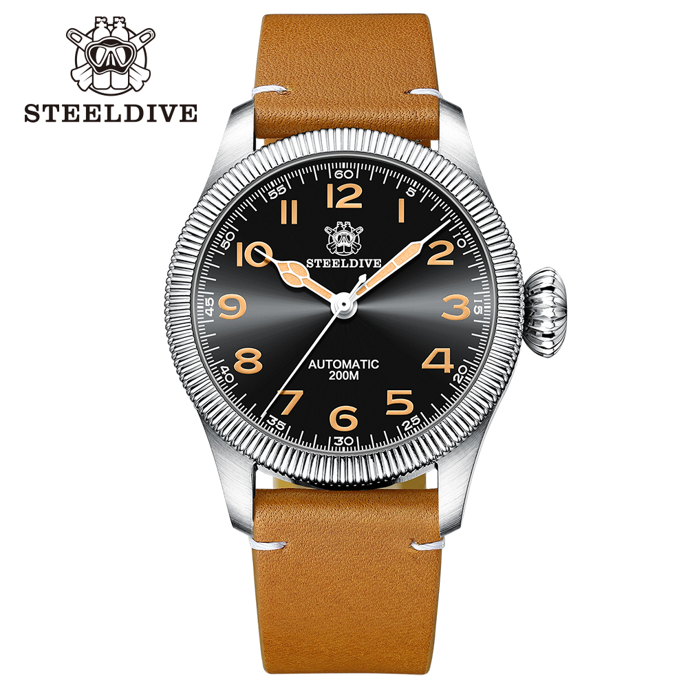 STEELDIVE Official SD1906 Simple Design 200M NH35 Automatic Dive Watch