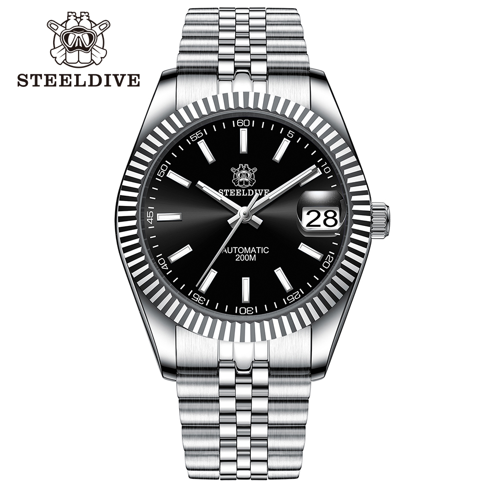 STEELDIVE Official SD1933 Steel Bracelet 39mm NH35 Autoamtic 200M Dive Watch