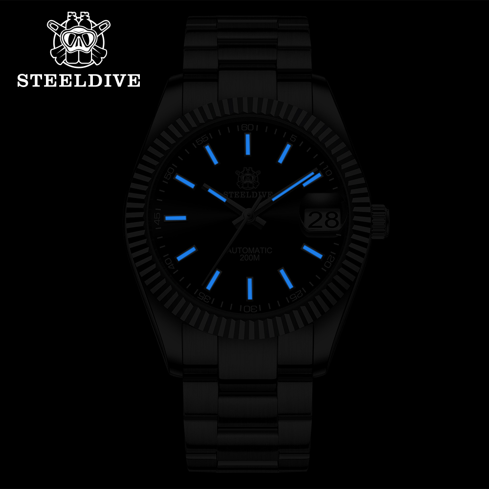 STEELDIVE Official SD1933 Steel Bracelet 39mm NH35 Autoamtic 200M Dive Watch
