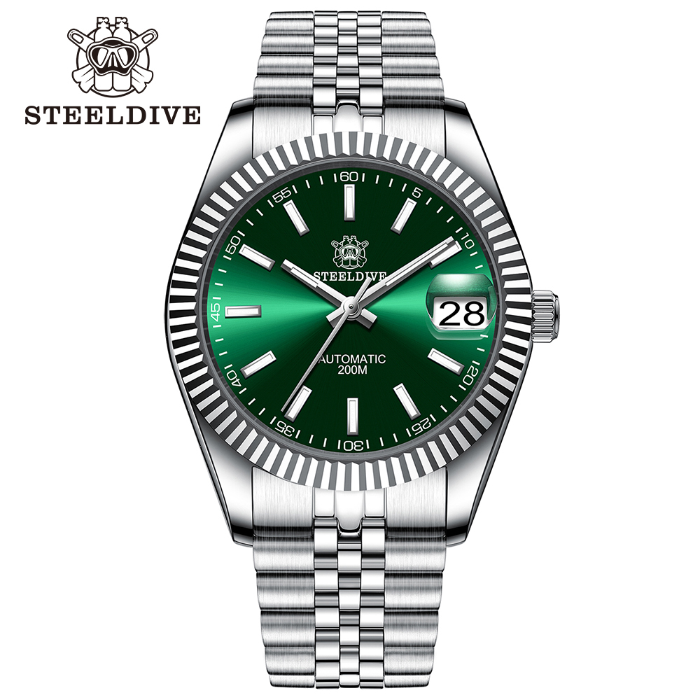 STEELDIVE Official SD1933 Steel Bracelet 39mm NH35 Autoamtic 200M Dive Watch