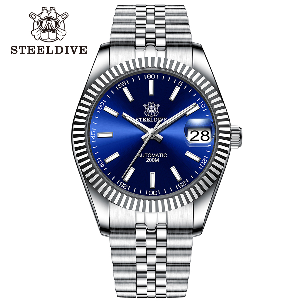 STEELDIVE Official SD1933 Steel Bracelet 39mm NH35 Autoamtic 200M Dive Watch