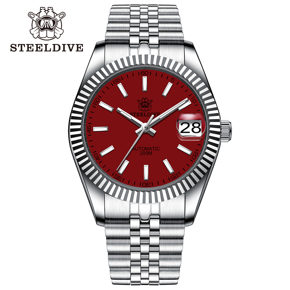 STEELDIVE Official SD1933 Steel Bracelet 39mm NH35 Autoamtic 200M Dive Watch