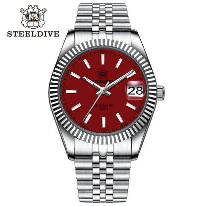 STEELDIVE Official SD1933 Steel Bracelet 39mm NH35 Autoamtic 200M Dive Watch