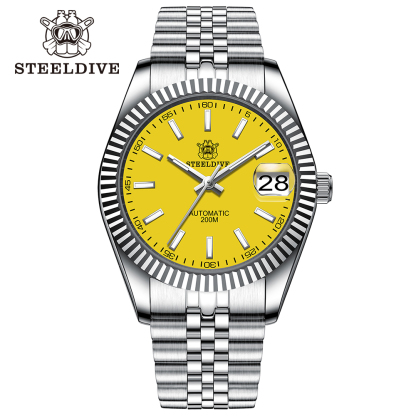 STEELDIVE Official SD1933 Steel Bracelet 39mm NH35 Autoamtic 200M Dive Watch