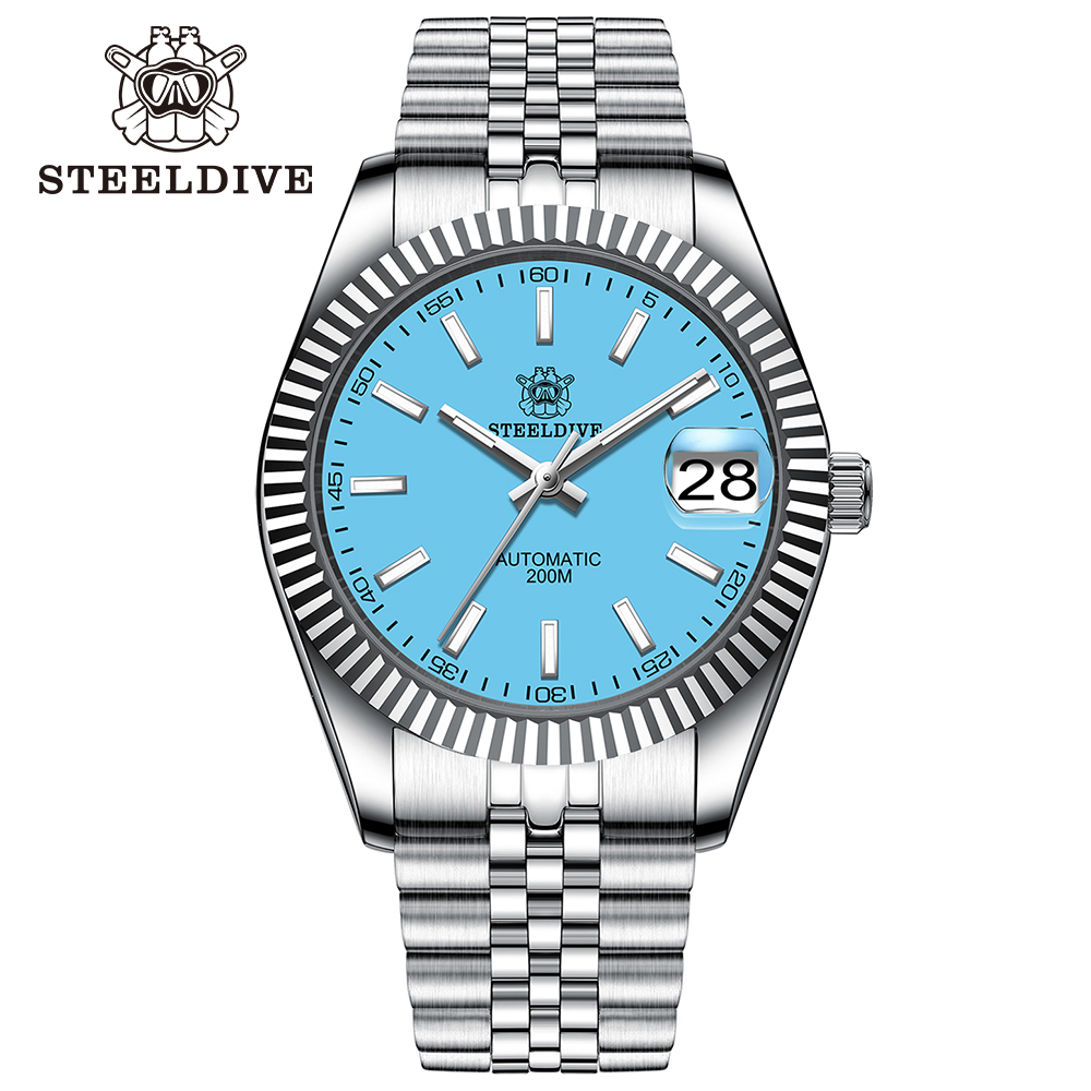 STEELDIVE Official SD1933 Steel Bracelet 39mm NH35 Autoamtic 200M Dive Watch