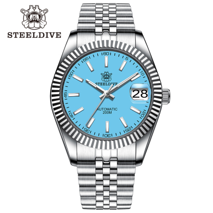 STEELDIVE Official SD1933 Steel Bracelet 39mm NH35 Autoamtic 200M Dive Watch