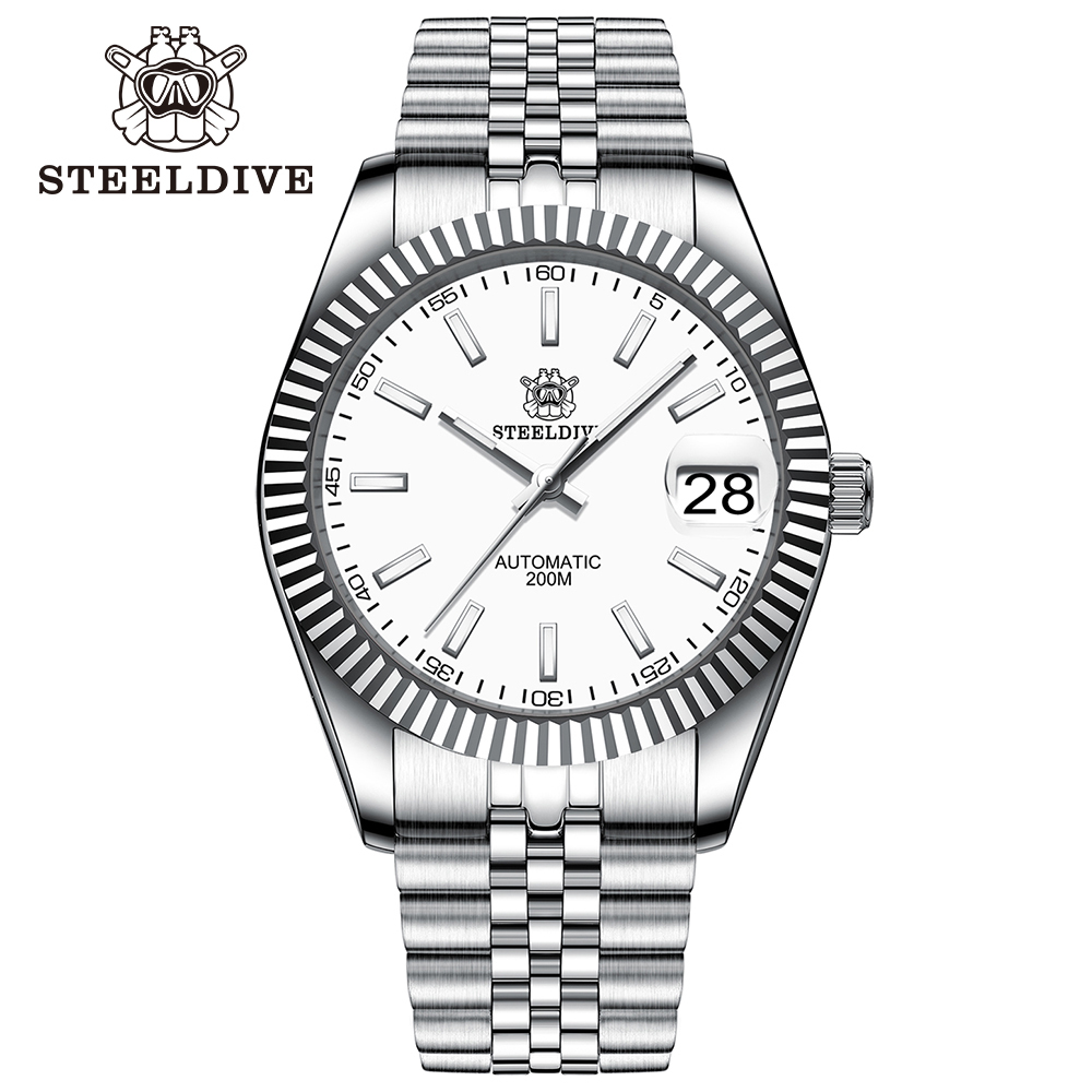 STEELDIVE Official SD1933 Steel Bracelet 39mm NH35 Autoamtic 200M Dive Watch