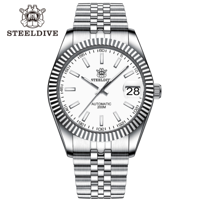 STEELDIVE Official SD1933 Steel Bracelet 39mm NH35 Autoamtic 200M Dive Watch