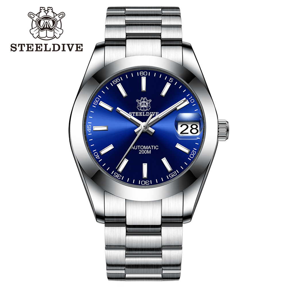 STEELDIVE Official SD1934 Luxurious Men's Automatic Watch NH35 200m Waterproof Analog Luminous Watches
