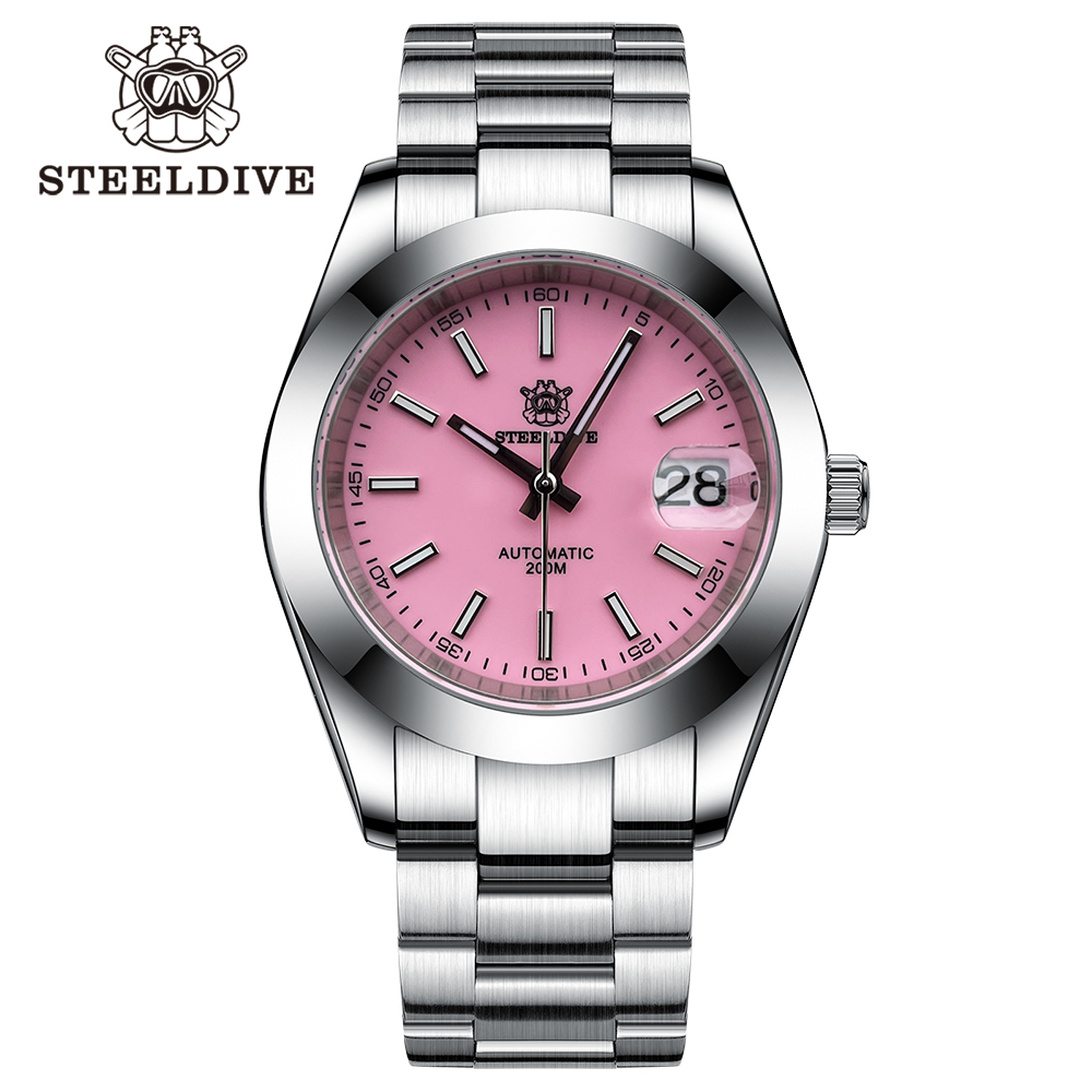 STEELDIVE Official SD1934 Luxurious Men's Automatic Watch NH35 200m Waterproof Analog Luminous Watches 