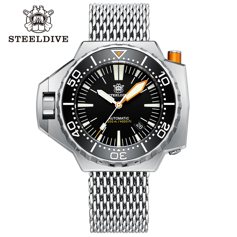 STEELDIVE Official SD1969 Proplof 56mm Case 1200m Waterproof Japanese NH35 automatic mechanical movement Mens Dive Watch