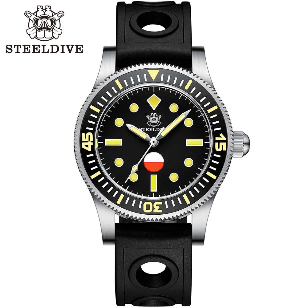 STEELDIVE Official SD1952T Classic Sapphire Glass Super Luminous 41MM Japan NH35 Automatic Dive Watch 300M