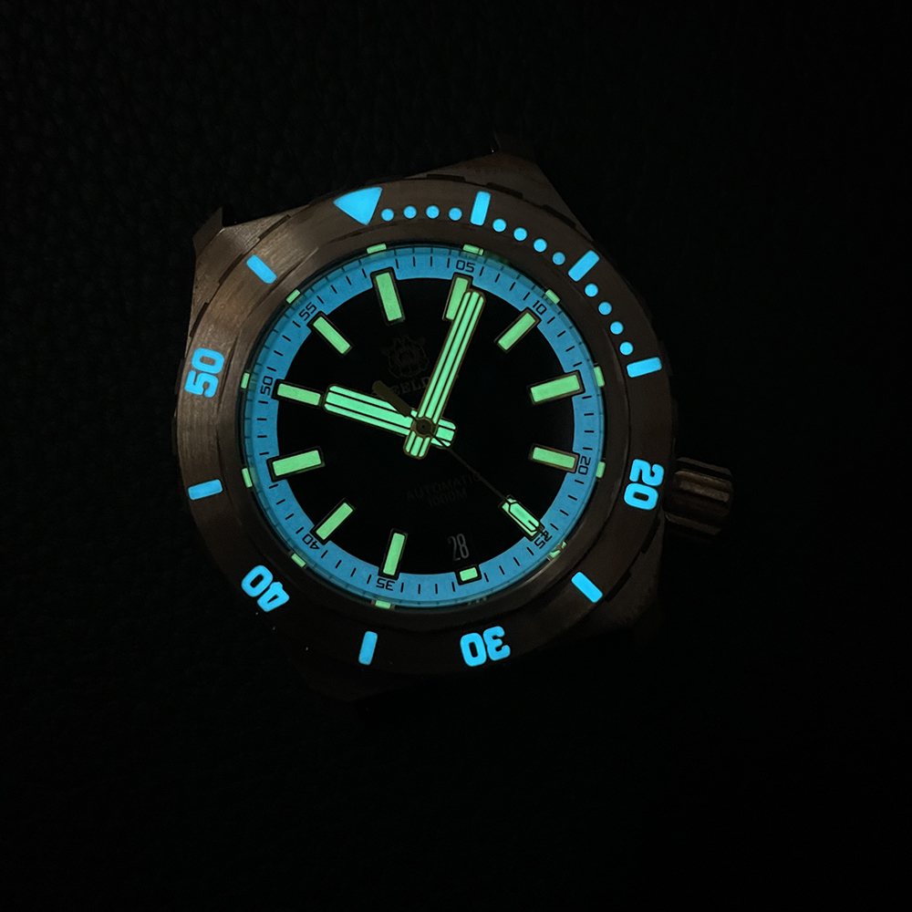 STEELDIVE Official SD1947S 44.5MM Black Dial Sapphrie Glass 1000M Waterproof NH35 Mens Automatic Mens Dive Watch