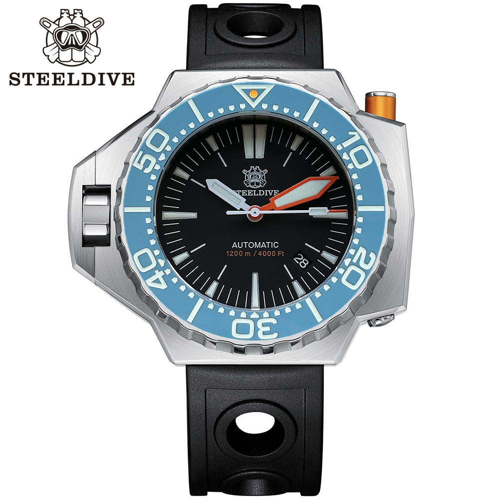 STEELDIVE SD1969 Black Dial Turquoise Bezel Japan NH35 Dive Wtch