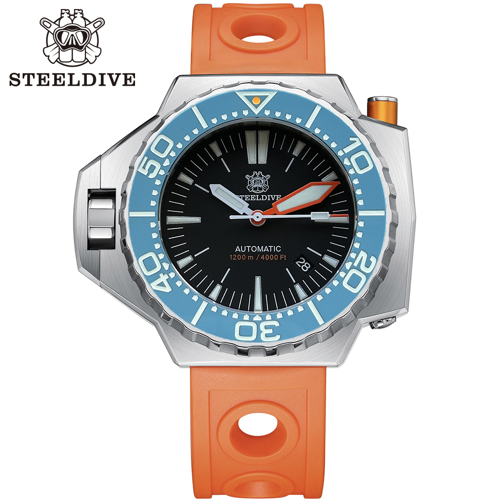 STEELDIVE SD1969 Black Dial Turquoise Bezel Japan NH35 Dive Wtch