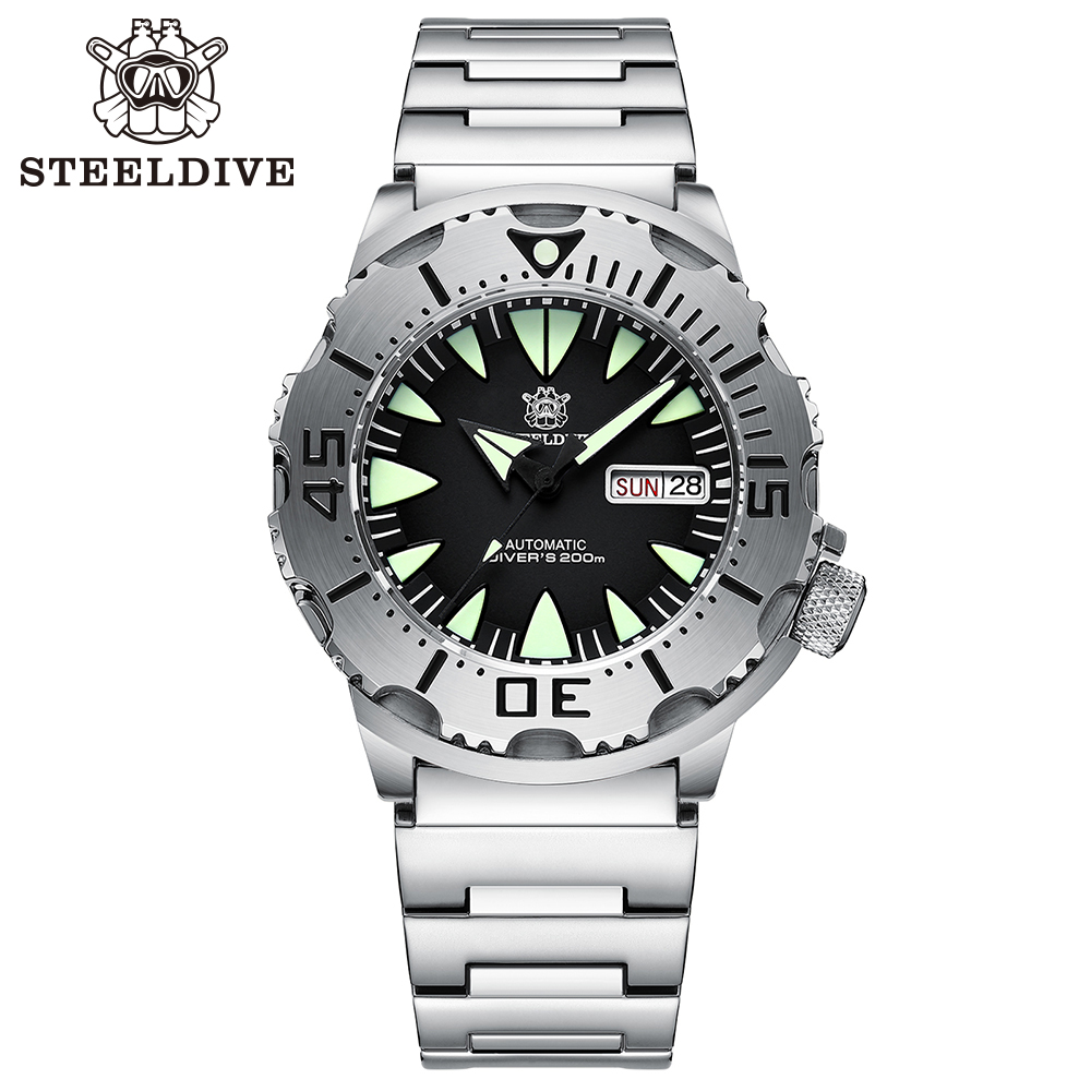 STEELDIVE Official SD1984 High Quality 200M Waterproof NH36 Day Function Sapphire Glass Mens Dive Watch