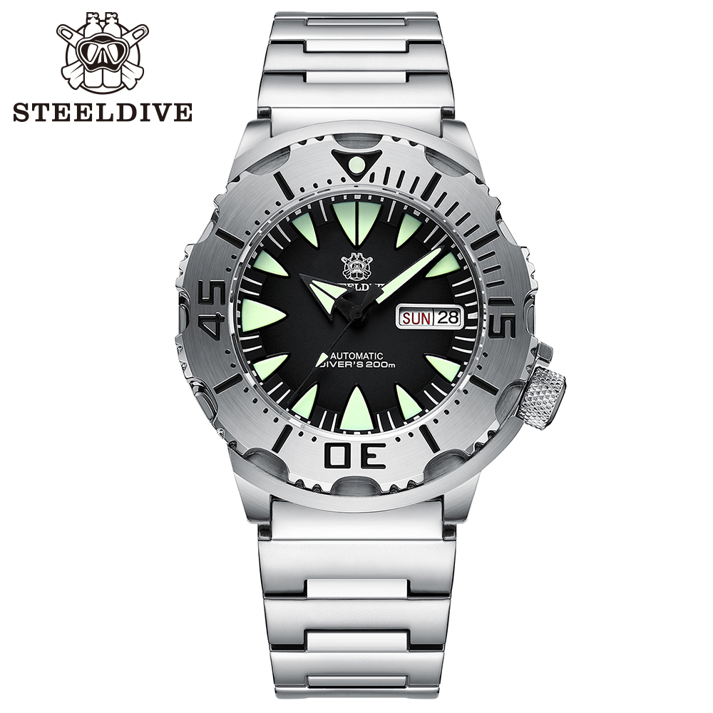 STEELDIVE Official SD1984 High Quality 200M Waterproof NH36 Day Function Sapphire Glass Mens Dive Watch
