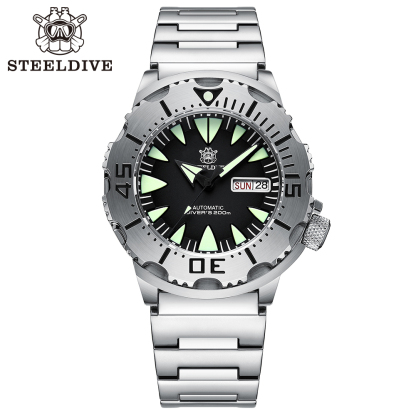 STEELDIVE Official SD1984 High Quality 200M Waterproof NH36 Day Function Sapphire Glass Mens Dive Watch
