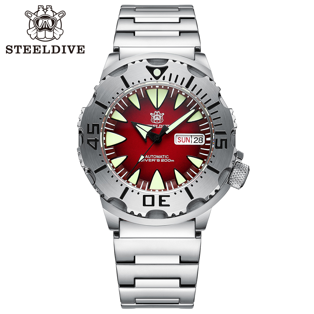 STEELDIVE Official SD1984 High Quality 200M Waterproof NH36 Day Function Sapphire Glass Mens Dive Watch