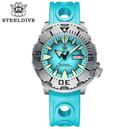 STEELDIVE Official SD1984 Rubber Strap Popular Design Sea Monster NH36 Automatic Dive Watch