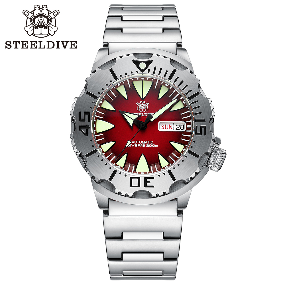 STEELDIVE Official SD1984 High Quality 200M Waterproof NH36 Day Function Sapphire Glass Mens Dive Watch