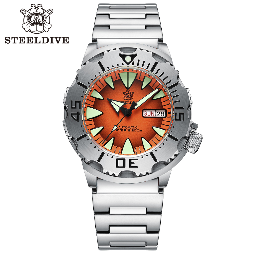 STEELDIVE Official SD1984 High Quality 200M Waterproof NH36 Day Function Sapphire Glass Mens Dive Watch