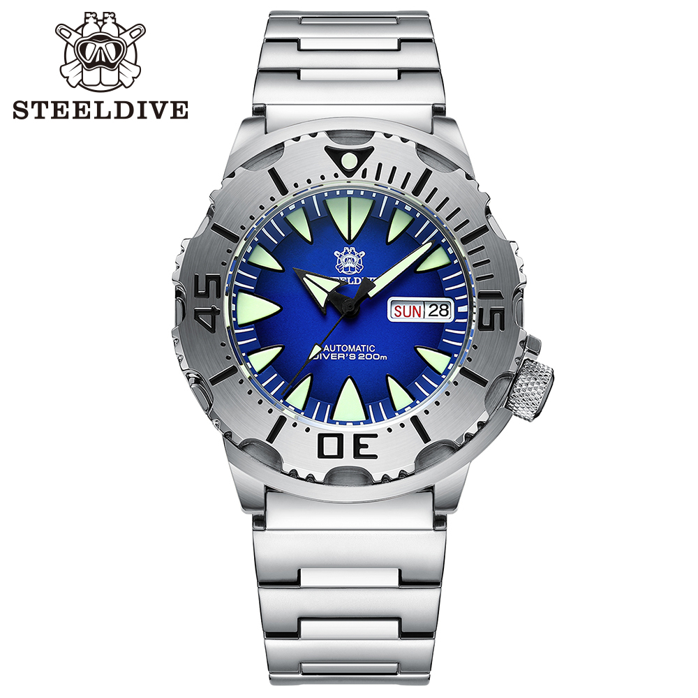 STEELDIVE Official SD1984 High Quality 200M Waterproof NH36 Day Function Sapphire Glass Mens Dive Watch