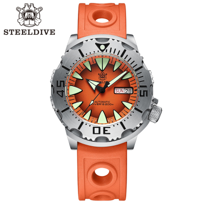 STEELDIVE Official SD1984 Rubber Strap Popular Design Sea Monster NH36 Automatic Dive Watch