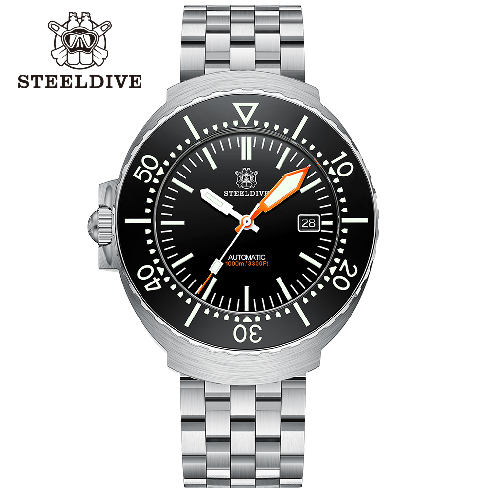 STEELDIVE Official SD1980 One-piece Case 1000M Waterproof NH35 Automatic Mens Dive Watch