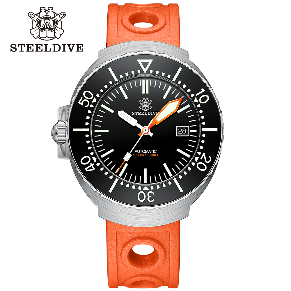 STEELDIVE Official SD1980 One-piece Case 1000M Waterproof NH35 Automatic Mens Dive Watch