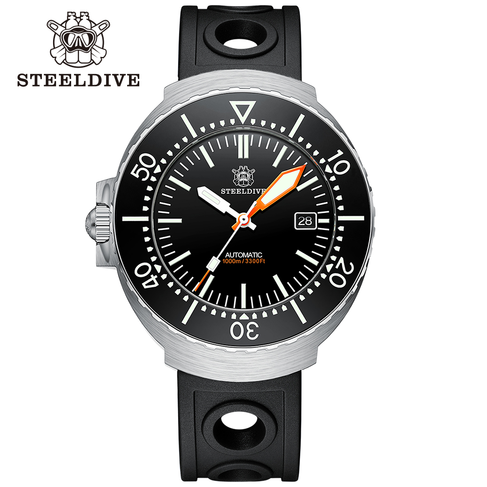 STEELDIVE Official SD1980 One-piece Case 1000M Waterproof NH35 Automatic Mens Dive Watch