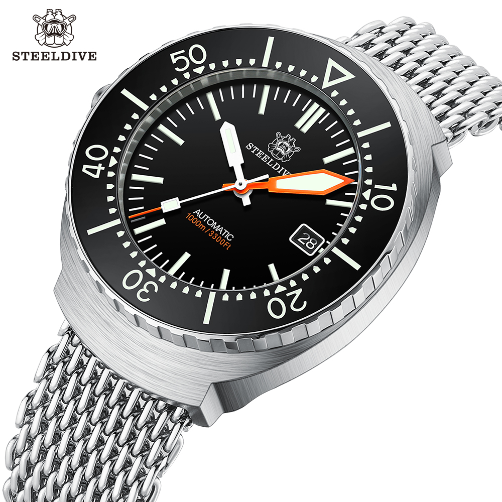 STEELDIVE Official SD1980 One-piece Case 1000M Waterproof NH35