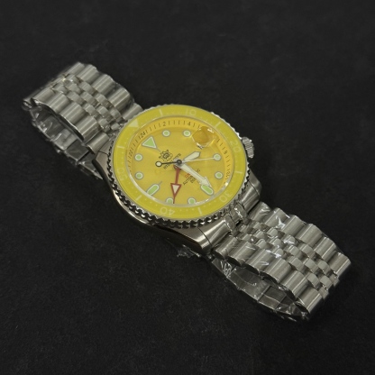 STEELDIVE Official SD1994C Yellow Personalized Design Japan NH34 GMT Watch