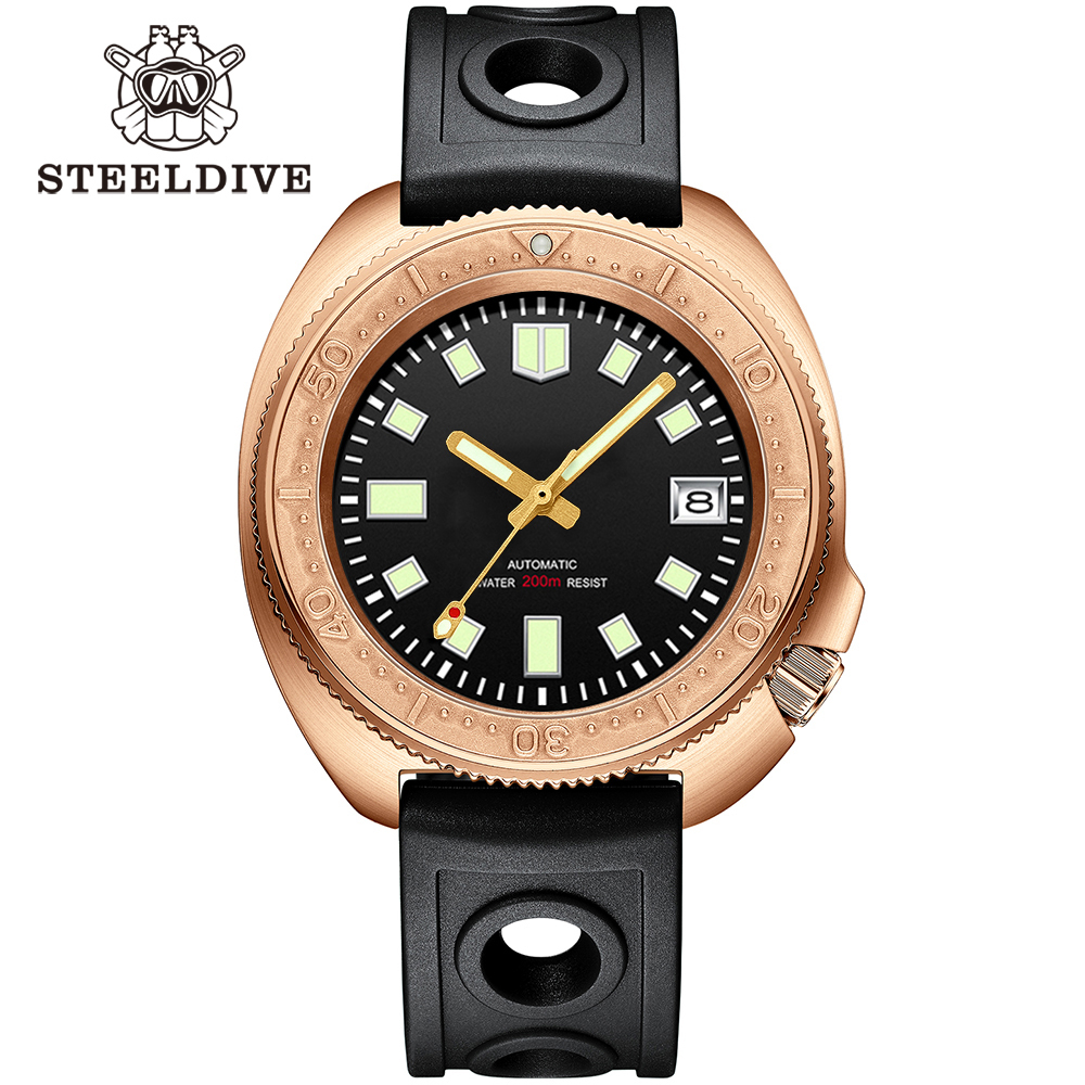 STEELDIVE Official SD1970S Swiss BGW9 Blue Luminous 200M Waterproof NH35 Automatic Mens Dive Watch