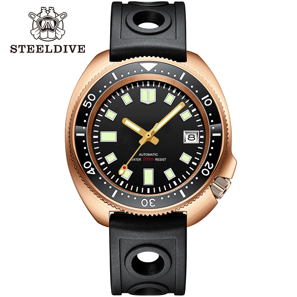 STEELDIVE Official SD1970S Swiss BGW9 Blue Luminous 200M Waterproof NH35 Automatic Mens Dive Watch
