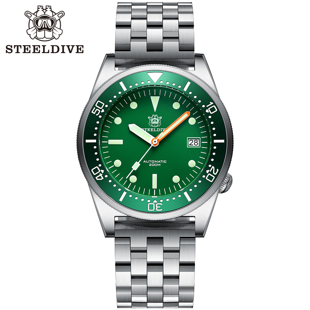 STEELDIVE Official SD1979 42mm Case Swiss Luminous Ceramic Bezel Sapphire Glass NH35 200M Waterproof Dive Watch Men